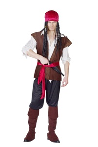 Fasnacht, Herrenkostüm Pirat, - Herrenkostüm Pirat, für Herren, Größe 56