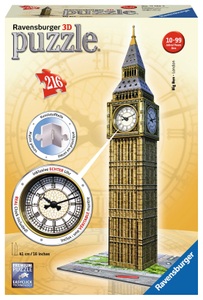 Ravensburger, Ravensburger 3D Puzzle Big Ben mit Uhr, 216 Teile, 3D Puzzle Ravensburger Big Ben mit Uhr 108 Teile