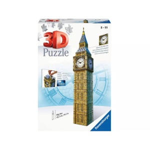 Ravensburger, Ravensburger 3D Puzzle Big Ben mit Uhr, 216 Teile, 3D Puzzle Ravensburger Big Ben mit Uhr 108 Teile