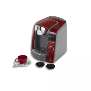 Theo Klein, Theo Klein Bosch Spiel-Kaffeemaschine TASSIMO 6-teilig in dunkelrot, Klein - Kaffeemaschine zum Spielen