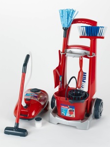Klein-Toys, Klein-Toys Reinigungsger?t Besenwagen, Klein-Toys Reinigungs-Spielzeug Besenwagen und Staubsauger mit Zubehör