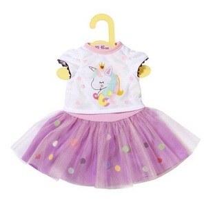 Zapf Creation, Zapf Creation® Puppenkleidung ´´Dolly Moda Shirt mit Tutu 39-46 cm´´, Dolly Moda Einhorn Shirt mit Tutu