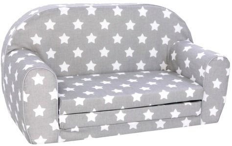 Knorrtoys, knorr® toys Kindersofa Stars white - grau, Knorrtoys® Sofa »Stars white«, für Kinder