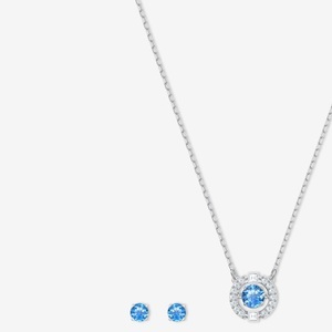 Swarovski, Swarovski Sparkling DC Collier Damen, Schmuckset Damen Silberfarben 39cm