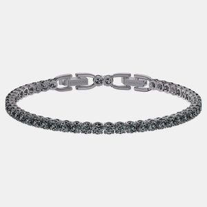 Swarovski, Swarovski-Tennis Deluxe Bracelet, Grey/Ruthenium, Swarovski Tennis DLX Armschmuck Damen