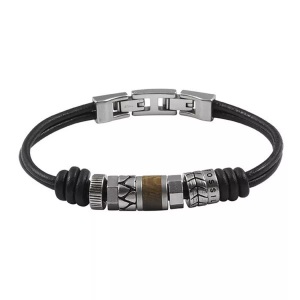 Fossil, Fossil Armschmuck Herren, Fossil - 07/06 Armbänd, 20cm, Black