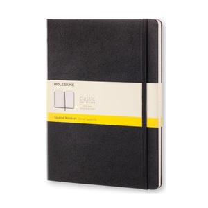 undefined, Moleskine Notizbuch, XL, Kariert, schwarz, Moleskine Notizbuch XL, kariert, schwarz, 895292