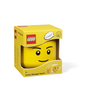 ROOM COPENHAGEN, Room Copenhagen Lego stapelbarer Aufbewahrungskopf Junge L, LEGO Iconic Storage Head , Aufbewahrungsbox