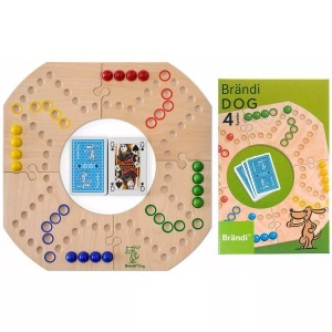 BRAENDI, Braendi Dog 4-er Set - Brettspiel (deutsche Sprache) (Mehrfarbig), Brändi Dog Grundversion (2-4 Spieler) 9+ Jahre