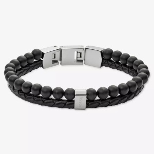 Fossil, Fossil Armschmuck Herren, Fossil - Armband, Men's Vintage, 19.5CM, Black