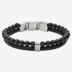 Fossil, Fossil Armschmuck Herren, Fossil - Armband, Men's Vintage, 19.5CM, Black