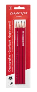 Caran d'ache, Caran d'Ache Bleistifte HB 4 Stück, Caran d'Ache Schulbleistift Edelweiss, HB, Blister, 341.372, (4er Pack)
