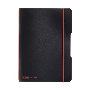 Herlitz, Herlitz Notizheft my.book flex A5, Herlitz Notizbuch A5 Kariert PP (Polypropylen) Schwarz