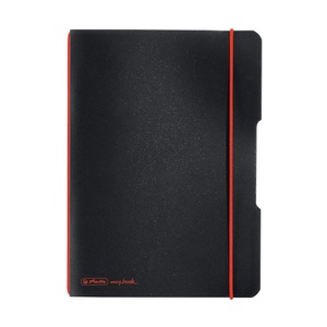 Herlitz, Herlitz Notizheft my.book flex A5, Herlitz Notizbuch A5 Kariert PP (Polypropylen) Schwarz