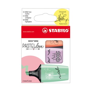 Stabilo, STABILO Leuchtmarker Pastell Mini 3, 