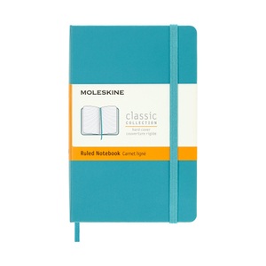 undefined, Moleskine Reef Blue Notebook Pocket Ruled Hard, Moleskine Notizbuch, P/A6, liniert, HC, Riff Blau, 715246