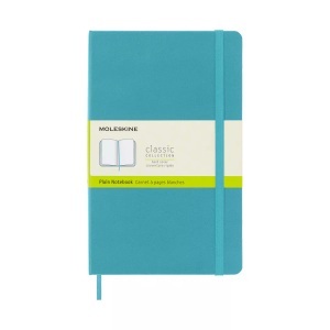 undefined, Moleskine Reef Blue Notebook Large Plain Hard, Moleskine Notizbuch, L/A5, Blanko, HC, Riff Blau, 715383