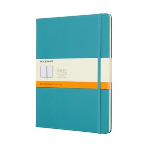 undefined, Moleskine Reef Blue Notebook Extra Large Ruled Hard