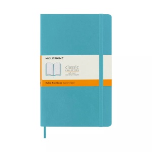 undefined, Moleskine Reef Blue Notebook Large Ruled Soft, Moleskine Notizbuch, L/A5, liniert, SC, Riff Blau, 715505