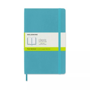 undefined, Moleskine Reef Blue Notebook Large Plain Soft, Moleskine Notizbuch, L/A5, Blanko, SC, Riff Blau, 715529