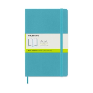 undefined, Moleskine Reef Blue Notebook Large Plain Soft, Moleskine Notizbuch, L/A5, Blanko, SC, Riff Blau, 715529