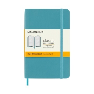 undefined, Moleskine Reef Blue Notebook Pocket Ruled Soft, Moleskine Notizbuch, P/A6, liniert, SC, Riff Blau, 715468