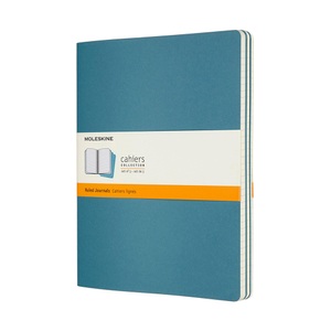 undefined, Moleskine Cahier Notizhefte Liniert, Xlarge, Kartoneinband, 3er Set, Lebhaftes Blau, Moleskine Notizheft, XL, 3 x 25cm x 19cm, liniert, lebhaftes blau, 120 Seiten, 629605