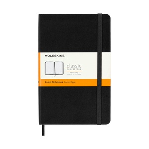 undefined, Moleskine Notizbuch, Medium, Liniert, Hard Cover, Schwarz, Moleskine Notizbuch, Medium, 18,2cm x 11,8cm, liniert, schwarz, 208 Seiten, 852944