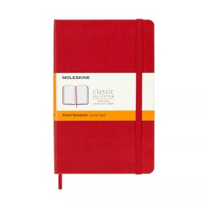 undefined, Moleskine Notizbuch, Medium, Liniert, Hard Cover, Scharlachrot, Moleskine Notizbuch, Medium, 18,2cm x 11,8cm, liniert, scharlachrot, 208 Seiten, 626628