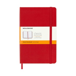 undefined, Moleskine Notizbuch, Medium, Liniert, Hard Cover, Scharlachrot, Moleskine Notizbuch, Medium, 18,2cm x 11,8cm, liniert, scharlachrot, 208 Seiten, 626628