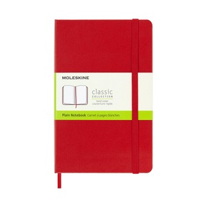 undefined, Moleskine Notizbuch, Medium, Blanko, Hard Cover, Scharlachrot, Moleskine Notizbuch, Medium, 18,2cm x 11,8cm, blanko, scharlachrot, 208 Seiten, 626642