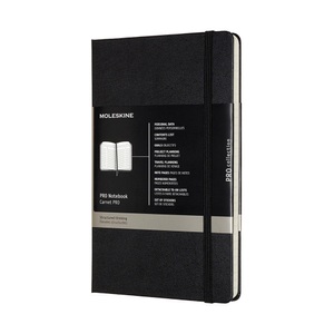 undefined, Moleskine Professionelles Notizbuch Large/A5, Hard Cover, Schwarz, Moleskine Notizbuch Pro, 21cm x 13cm, schwarz, 240 Seiten, 620756