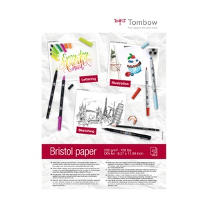 Tombow, Tombow, Tombow Zeichenblock Bristol, A4, 250g, 25 Blatt, PB-MARK