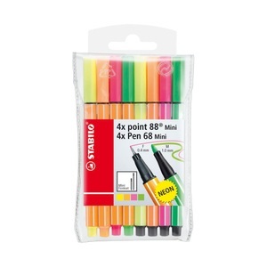 Stabilo, Stabilo 4 Fineliner und 4 Filzstifte im Set, 