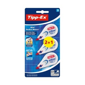 undefined, TIPP-EX 8983742 Korrektur-Band, Tipp-Ex Mini Pocket Mouse, 8983742, (2+1)