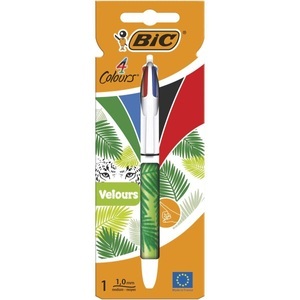 Bic, BIC Kugelschreiber 4 Colours Velours 0.32 mm, Bic Kugelschreiber Clip, 1mm, 4 Colours Velours, 9672961