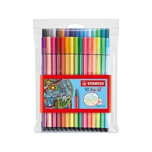 Stabilo, STABILO® Filzstifte PEN 68 NEON mit 30 Farben, Stabilo Pen 68, 1mm, Fasermaler, 6830-1, (24+6 Neon Etui)