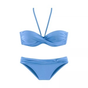 Lascana, LASCANA Bügel-Bandeau-Bikini, Lascana - Bügel-Bandeau-Bikini, für Damen, Himmelblau, Größe 38