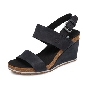TIMBERLAND, Timberland Capri Sunset Wedge Grösse 39 Damen, Timberland Sandale »CAPRI SUNSET 2 STRAP SANDAL JET BLA«