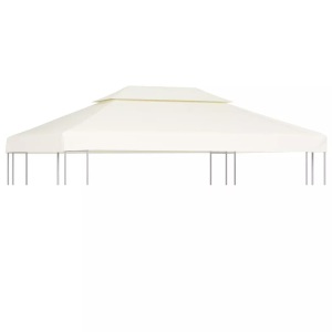 vidaXL, vidaXL Pavillon-Dachplane Ersatzdach 310 g/m² Cremeweiß 3x4 m, vidaXL Pavillon-Ersatzdach 310 g/m² Cremeweiß 3x4 m
