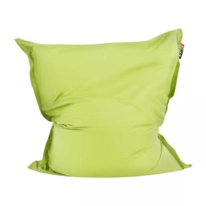 Beliani, Sitzsack mit Innensack 140 x 180 cm grün, Beliani - Sitzsack aus Polyester Retro FUZZY, One Size, Limone