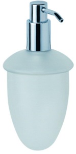 Diaqua, DiAqua Seifenspender weiss Messing, Diaqua Seifenspender mit Metallpumpe Weiss Frosted-Chrom | 17 × 7.8 × 7.8 cm