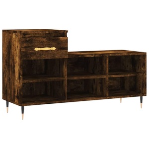 vidaXL, vidaXL Schuhregal Räuchereiche 102x36x60 cm Holzwerkstoff