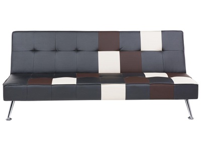 Beliani, Schlafcouch aus Kunstleder Modern OLSKER Schlafcouch aus Kunstleder Modern OLSKER, Beliani - Schlafsofa aus Kunstleder Skandinavisch OLSKER, One Size, Pearl