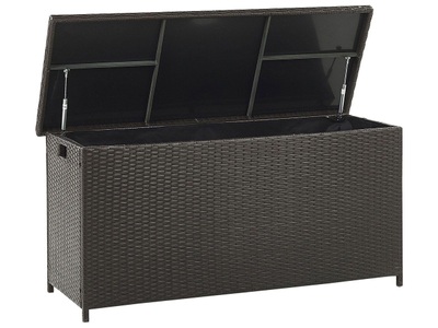 Beliani, Aufbewahrungsbox aus PE Rattan Modern MODENA Aufbewahrungsbox aus PE Rattan Modern MODENA, Beliani - Aufbewahrungsbox aus PE Rattan Boho MODENA, One Size, Erdbraun