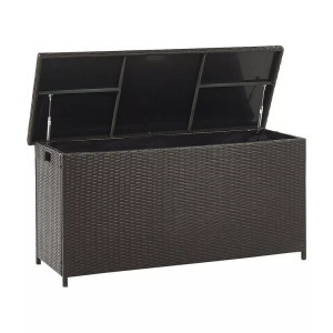 Beliani, Aufbewahrungsbox aus PE Rattan Modern MODENA Aufbewahrungsbox aus PE Rattan Modern MODENA, Beliani - Aufbewahrungsbox aus PE Rattan Boho MODENA, One Size, Erdbraun