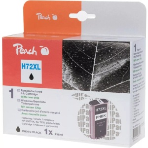 Peach, Peach Tintenpatrone foto schwarz kompatibel zu HP No. 72, C9370A, Peach HP 72 XLPBK Druckerpatrone XL bkph ersetzt HP No. 72XL PBK, C9370A für z.B. HP DesignJet T 1100 24 Inch, HP DesignJet T 1100 44 Inch