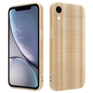 Cadorabo, Hülle für Apple iPhone XR im Brushed Design, Cadorabo - Hülle für Apple iPhone XR im Brushed Design, Gold