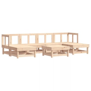 vidaXL, vidaXL 7-tlg. Garten-Lounge-Set Massivholz Kiefer, VidaXL - Garten lounge set holz, One Size, Braun