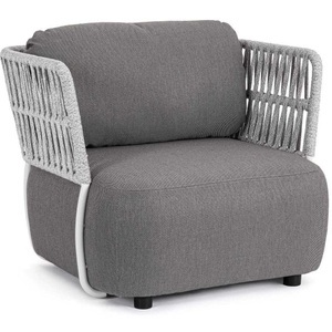 mutoni lifestyle, Gartensessel Palmer weiss-grau, Gartensessel Palmer weiss-grau